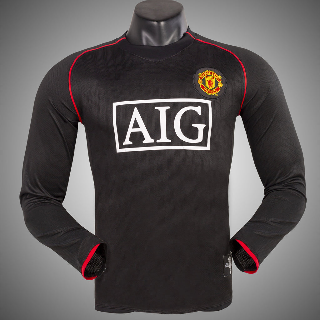 2007-08 Manchester United Maglia da Trasferta Versione Campionato Maniche Lunghe S-2XL