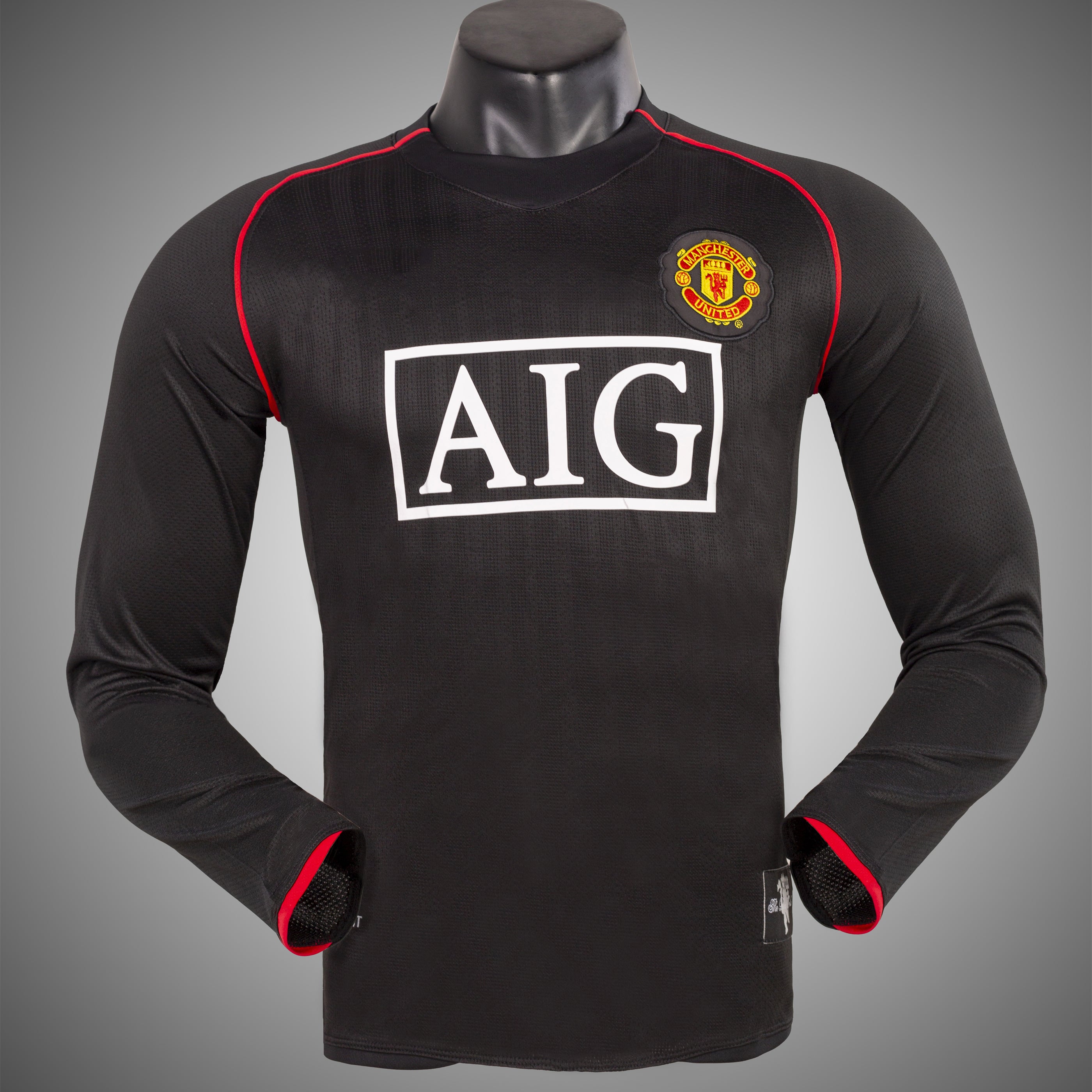 2007-08 Manchester United Maglia da Trasferta Versione Campionato Maniche Lunghe S-2XL