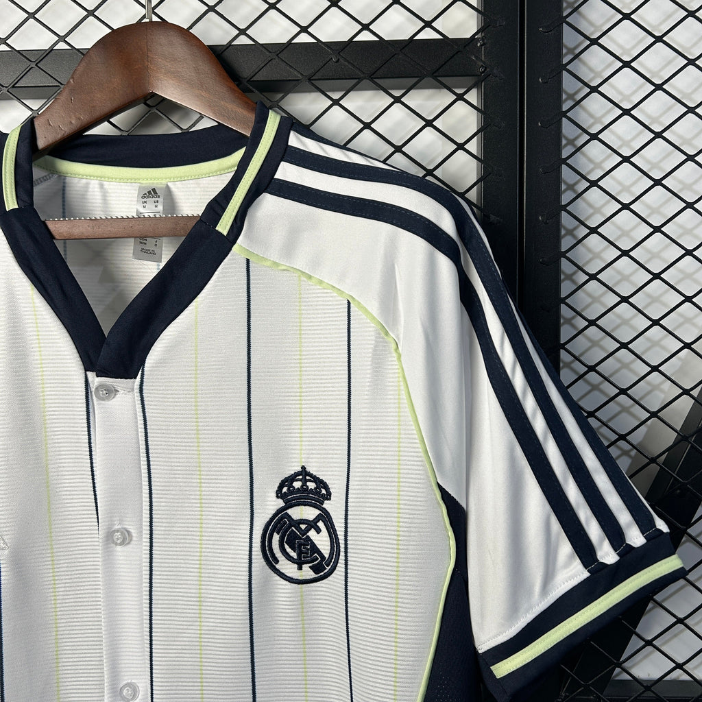 2025-26 Divisa da baseball Real Madrid Bianca S-4XL