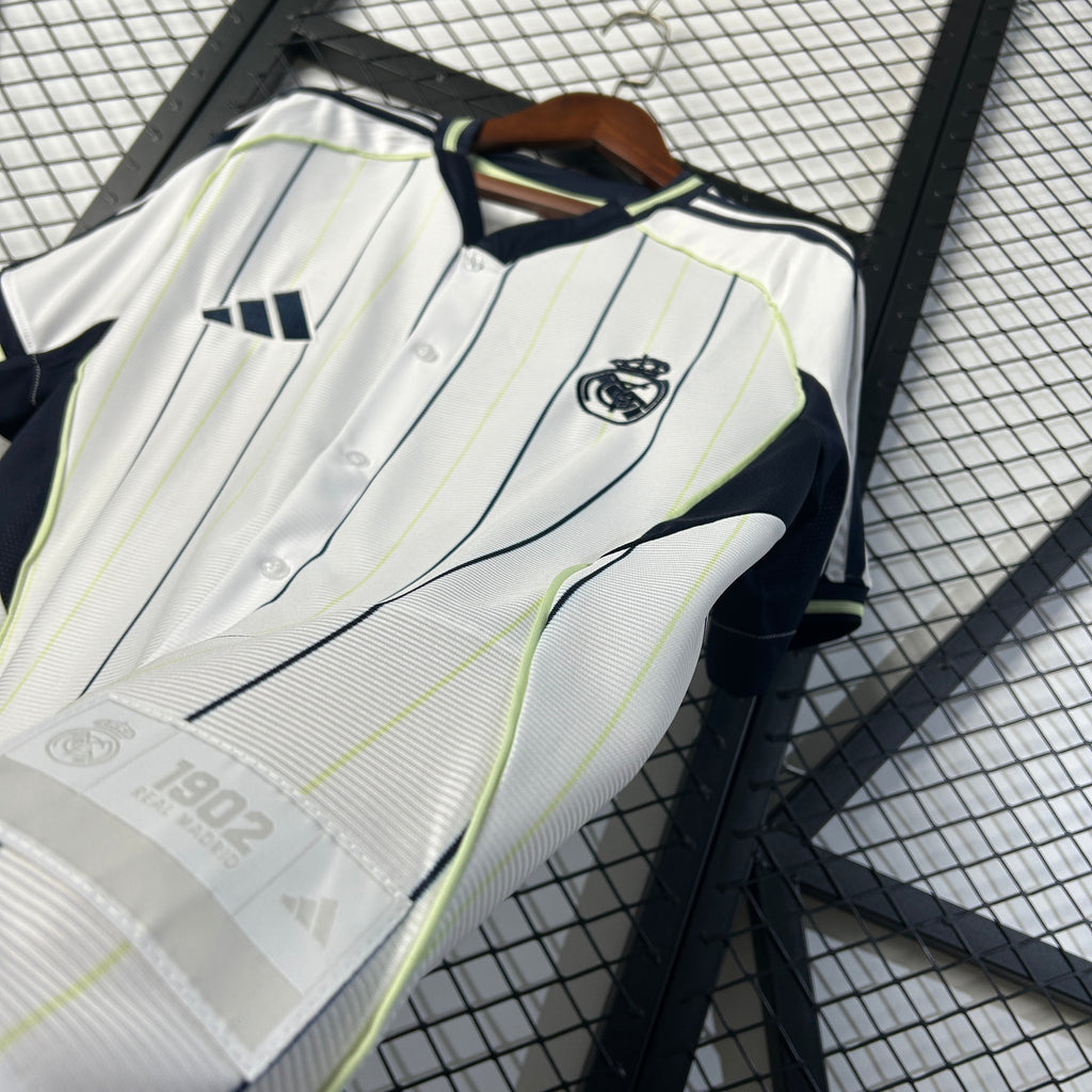 2025-26 Divisa da baseball Real Madrid Bianca S-4XL